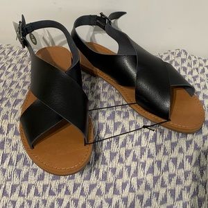 Black Leather Sandals